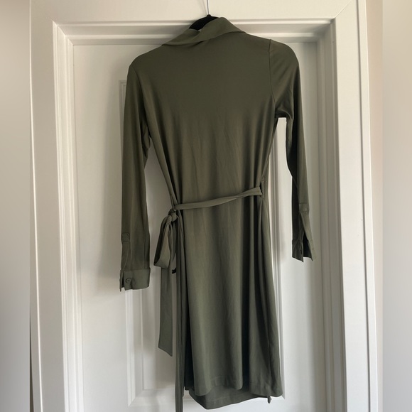Calvin Klein Green Wrap Dress - Picture 2 of 4